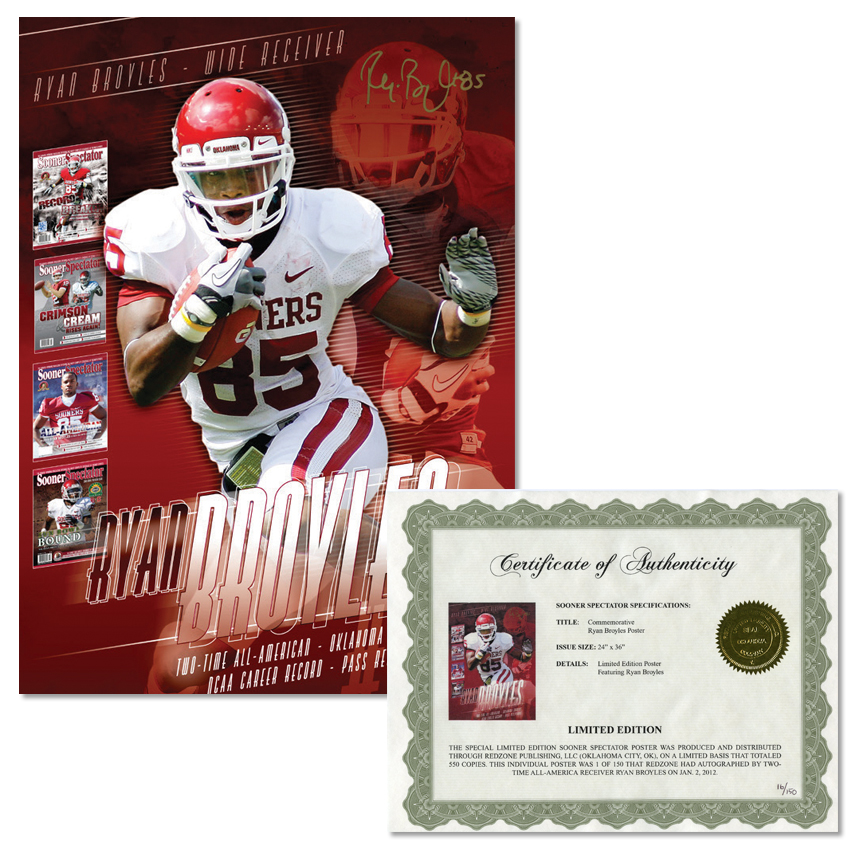 Ryan Broyles - 24x36 Poster - Autographed